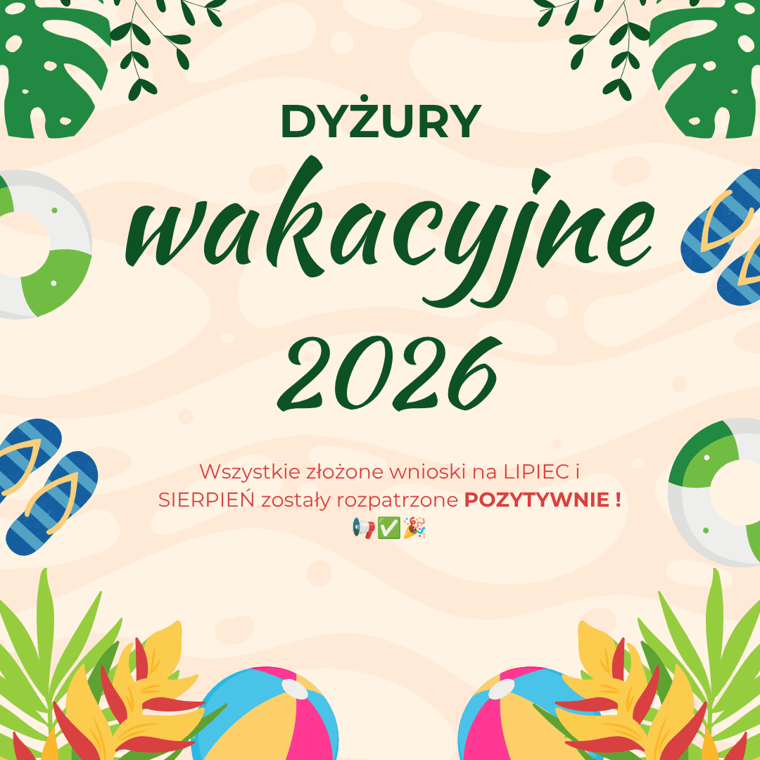 Dyżury wakacyjne - wyniki 2026